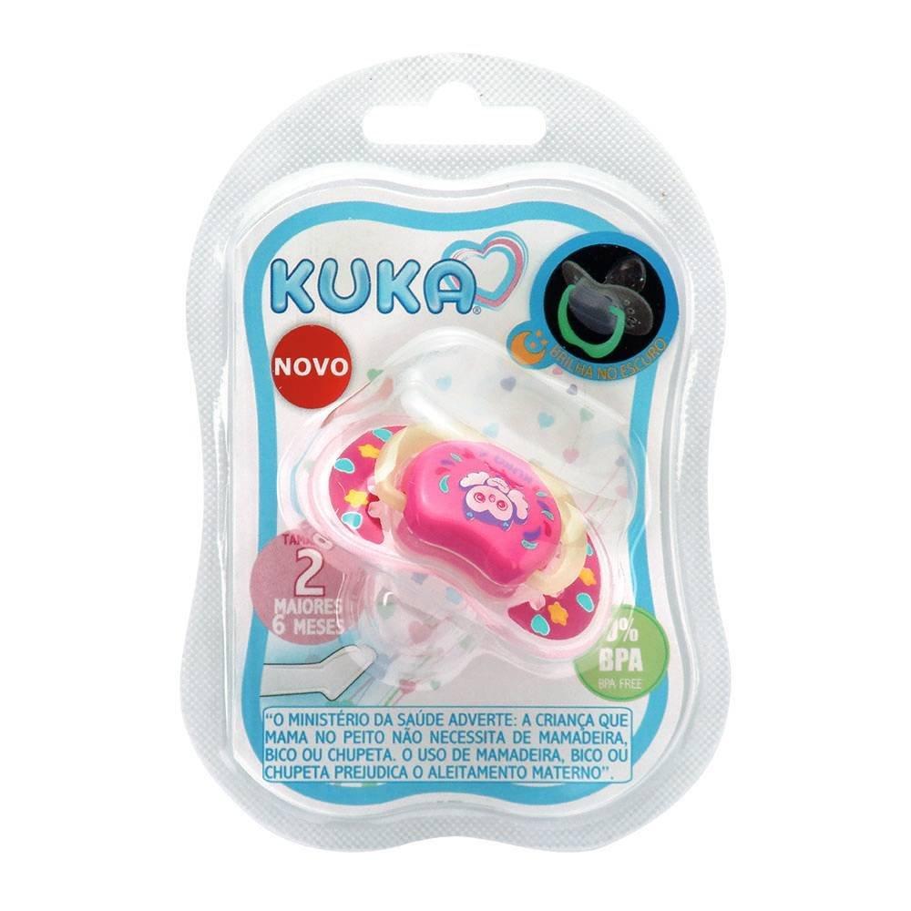 Chupeta Kuka Lumina Rosa 6 Meses + Com 1 Unidade - 4