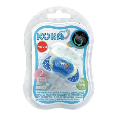 Chupeta Kuka Lumina Azul 6 Meses + Com 1 Unidade