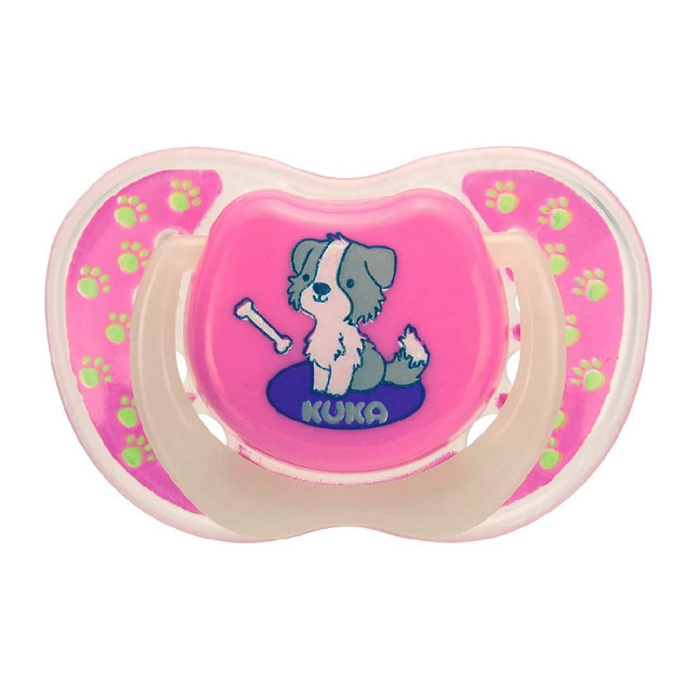 Chupeta Kuka Lumina Rosa 6 Meses + Com 2 Unidades - 2