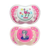 Chupeta Kuka Lumina Rosa 6 Meses + Com 2 Unidades - 1