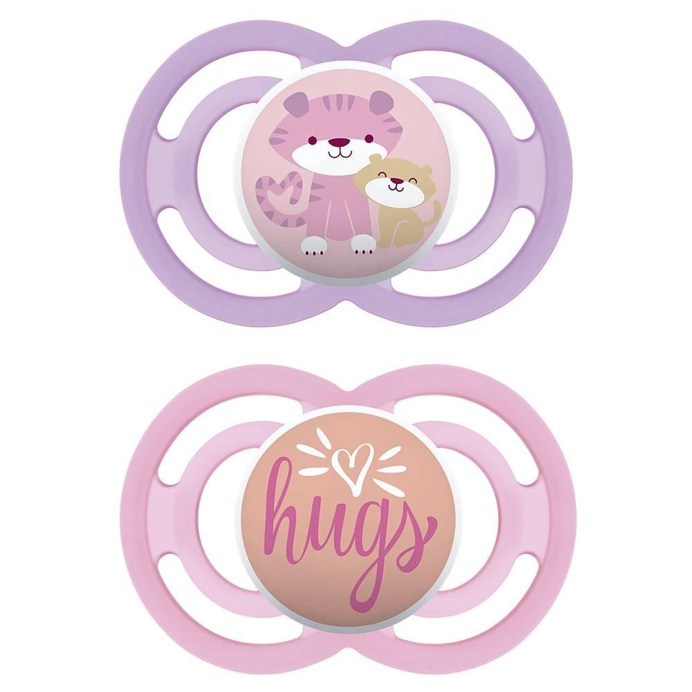 Chupeta Mam Perfect Rosa 16 Meses + Com 2 Unidades - 1