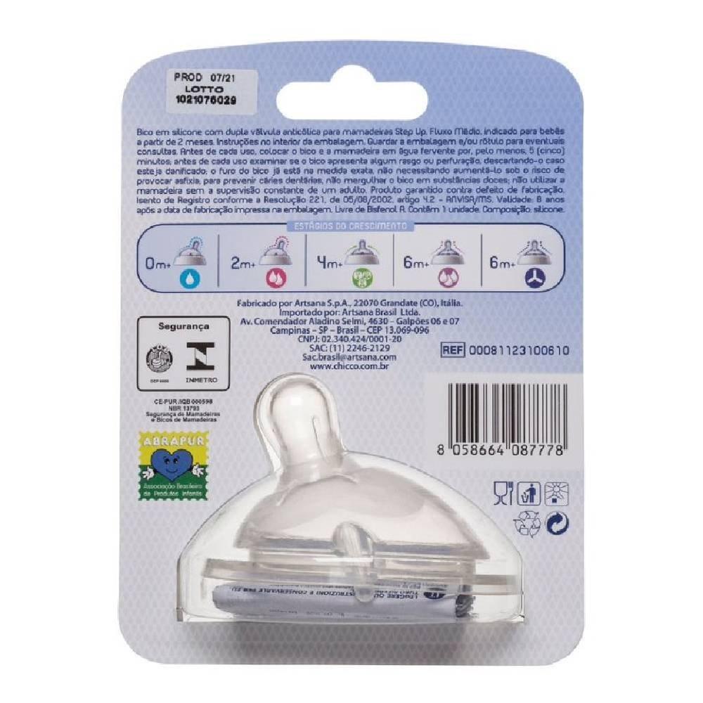 Bico Para Mamadeira Chicco Step Up Fluxo Papá Com 2 Unidades - 3