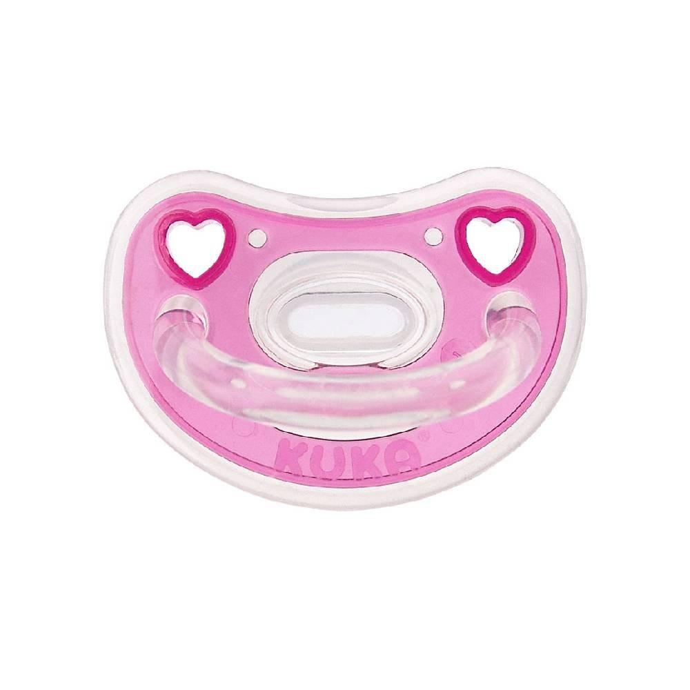 Chupeta Kuka Elegance Plus Rosa 6 Meses + Com 1 Unidade - 1