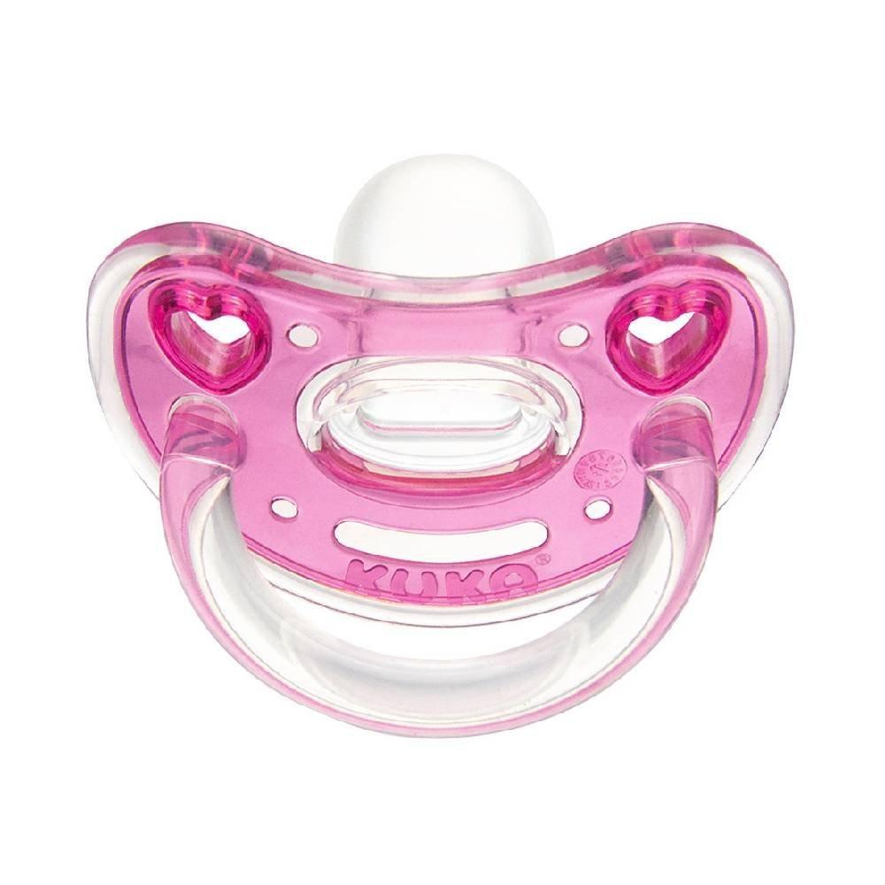 Chupeta Kuka Elegance Plus Rosa 6 Meses + Com 1 Unidade - 2