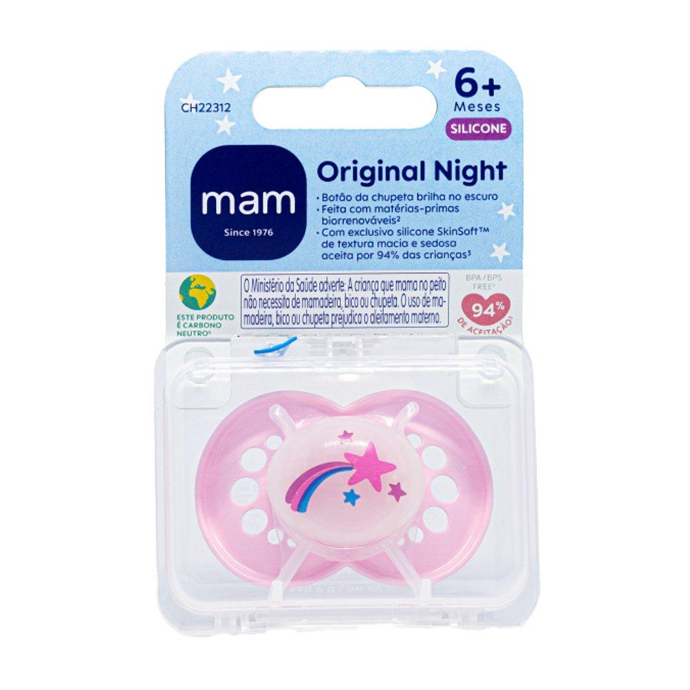 Chupeta Mam Nigth Rosa 6+ Meses Com 1 Unidade - 1