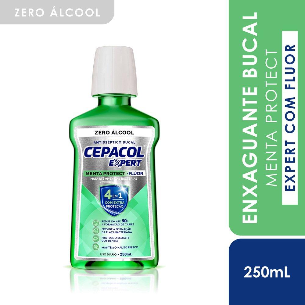 Enxaguante Bucal Cepacol Expert Menta Protect Com Flúor Sem Álcool 250ml - 6