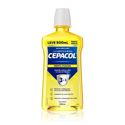 Enxaguante Bucal Cepacol Menta Fusion Pague 350ml Leve 500ml