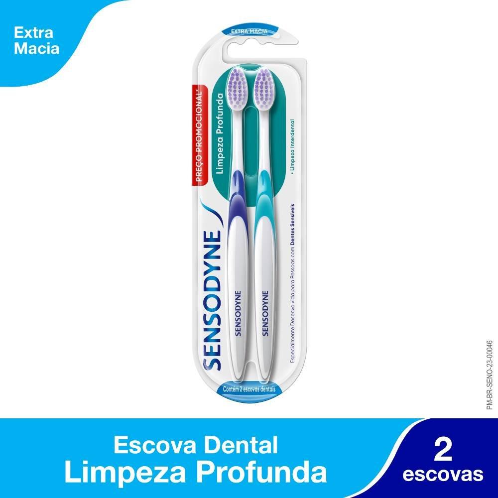 Kit Escova Dental Sensodyne Limpeza Profunda Extra Macia 2 Unidades - 1