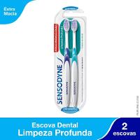 Kit Escova Dental Sensodyne Limpeza Profunda Extra Macia 2 Unidades - 1