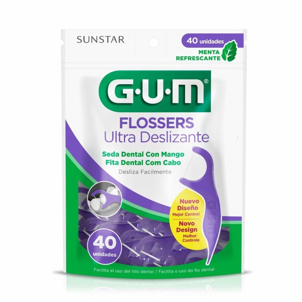 Fio Dental Gum Flossers Ultra Deslizante C/ 40 Unidades - 2