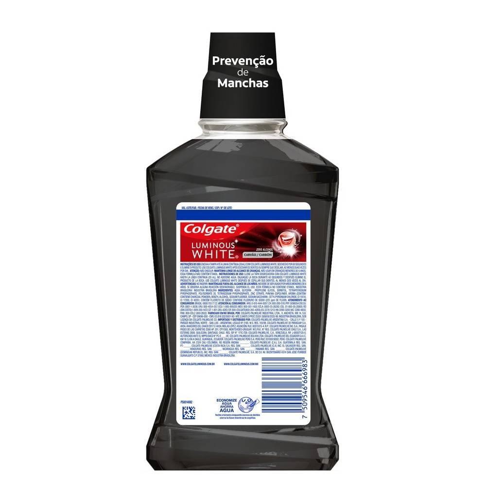 Enxaguante Bucal Para Clareamento Dental Colgate Luminous White Carvão 500ml - 2