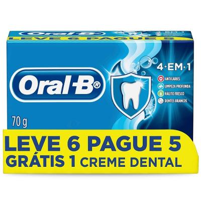 Kit Creme Dental Oral-b 4 Em 1 70g 6 Unidades