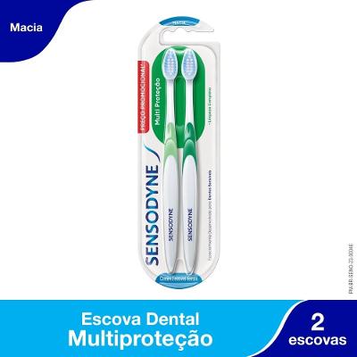 Kit Escova De Dente Sensodyne Multiproteção Para Dentes Sensíveis Com 2 Unidades