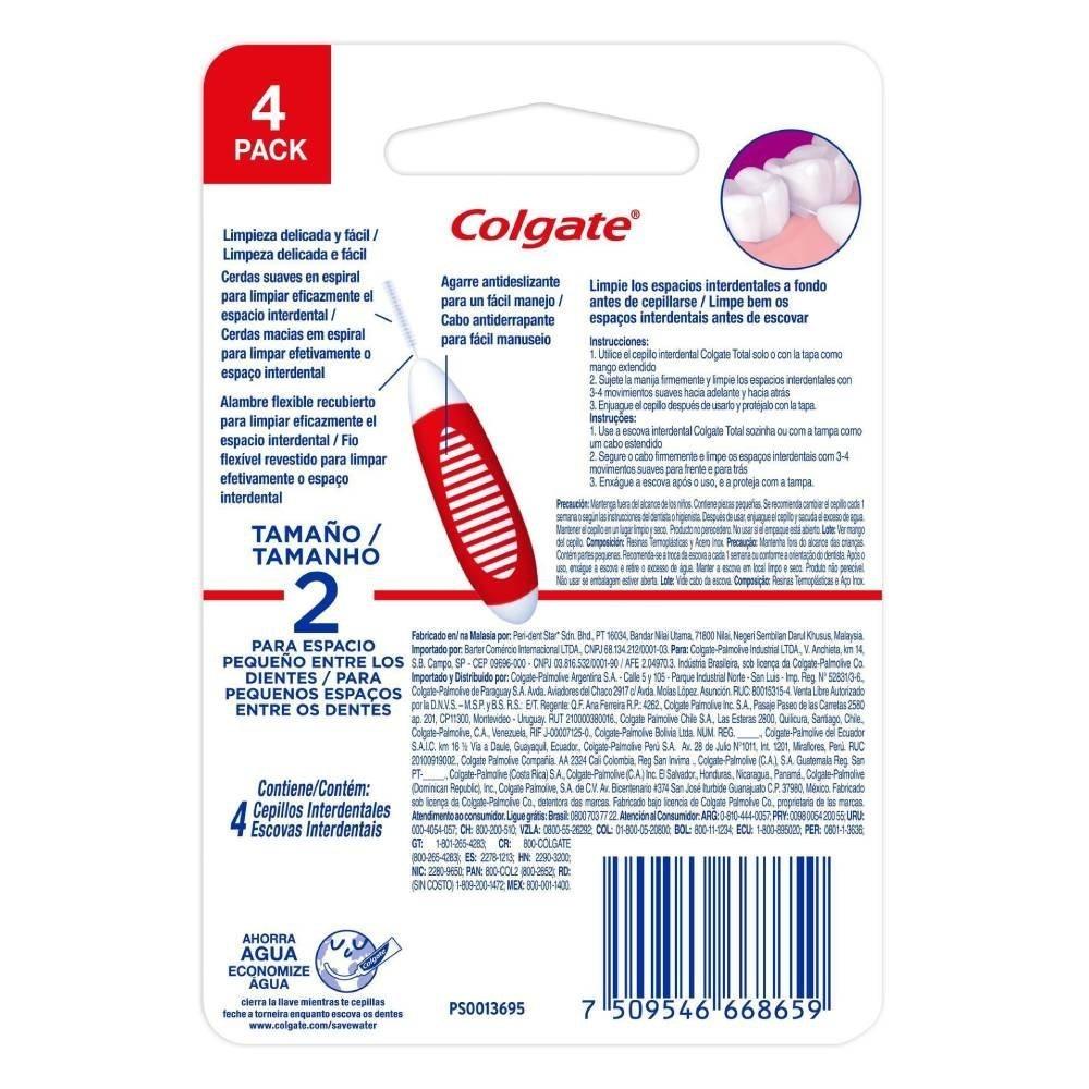 Kit Escova Dental Colgate Interdental Limpeza Profunda 4 Unidades - 2
