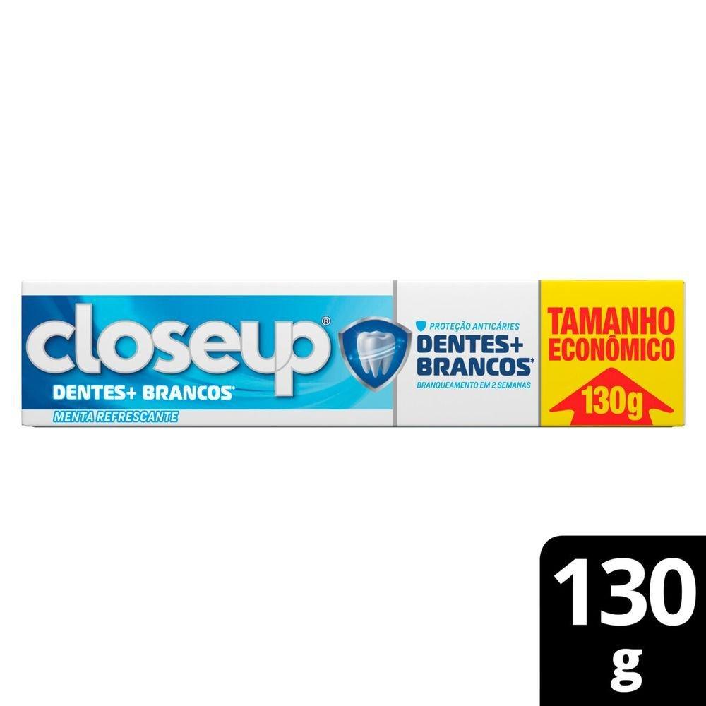 Creme Dental Closeup Dentes + Brancos Menta Refrescante 130g - 1