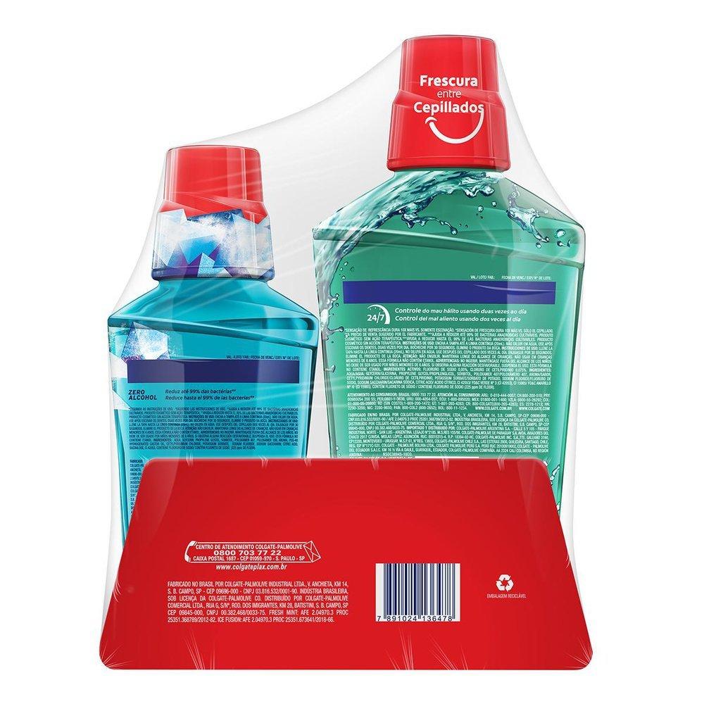 Promo Enxaguante Bucal Colgate Plax Fresh Mint 500ml + Plax Ice Fusion 250ml Leve Mais Pague Menos - 2