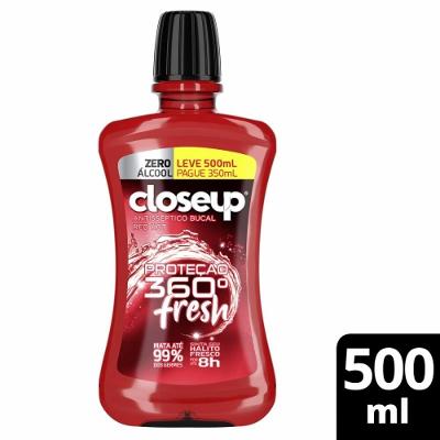 Antisséptico Bucal Closeup Red Hot Proteção 360 Fresh Sem Álcool 500ml
