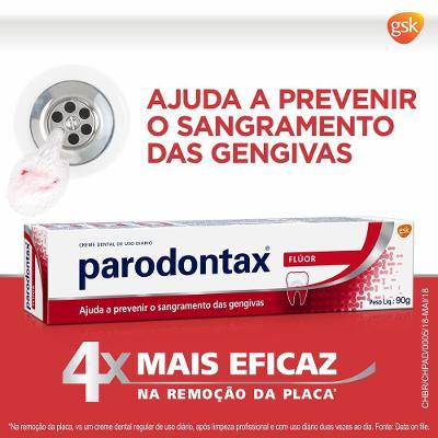 Creme Dental Parodontax Flúor Para Prevenção Do Sangramento Das Gengivas 90g