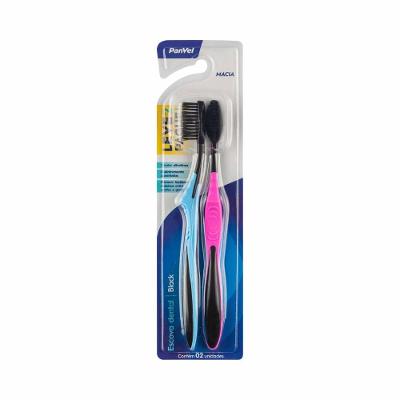 Escova Dental Panvel Slim Soft Black Sortida Leve 2 Pague 1
