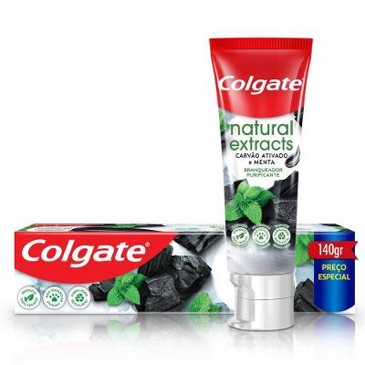 Creme Dental Colgate Natural Extracts Carvão Ativado E Menta 140g Preço Especial