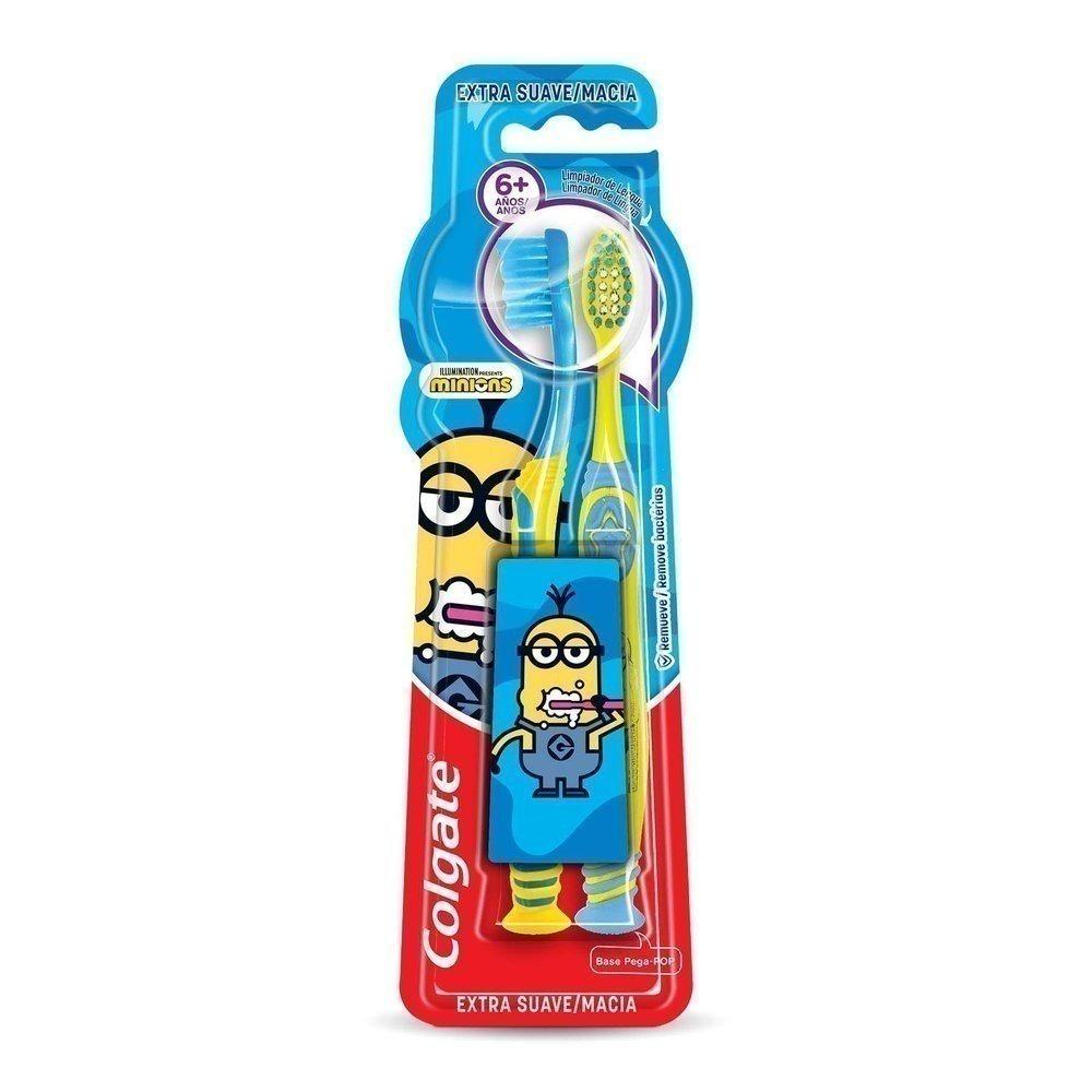 Kit Escova Dental Infantil Extra Macia Colgate Smiles Minions 6+ Anos - 2 Unidades - 1