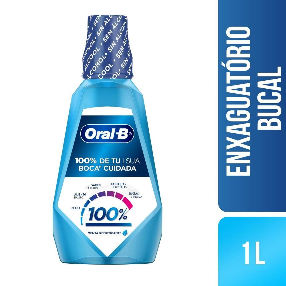 Enxaguante Bucal Oral-b 100% De Sua Boca Cuidada 1l - 1