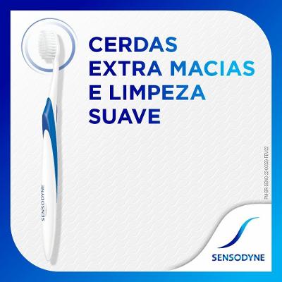 Kit Promocional Escova De Dente Para Dentes Sensíveis Sensodyne Gentle Com 3 Unidades