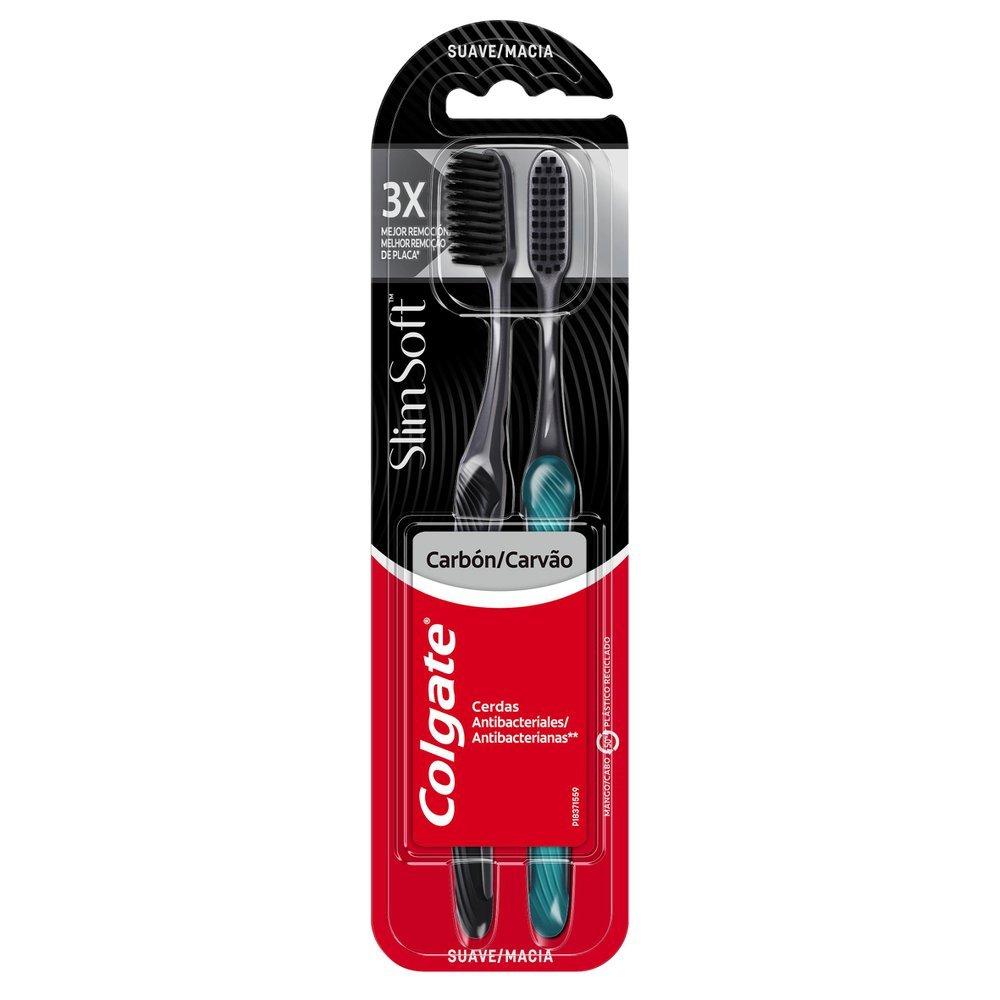Kit Escova Dental Macia Colgate Slim Soft Black - 2 Unidades - 1