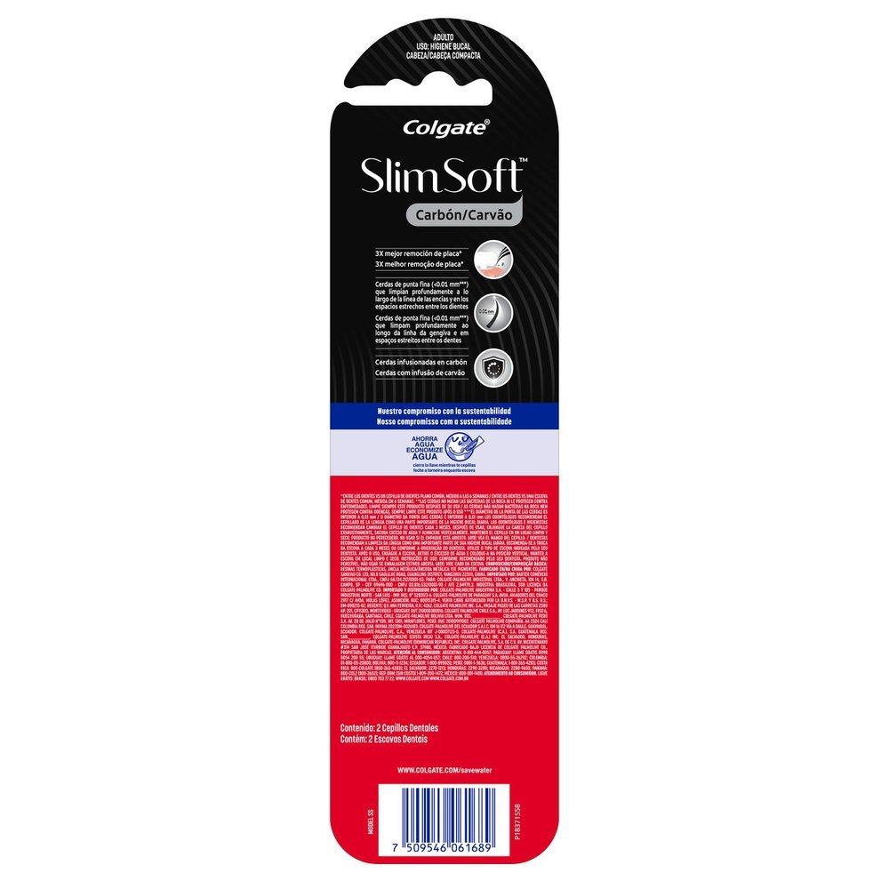 Kit Escova Dental Macia Colgate Slim Soft Black - 2 Unidades - 2