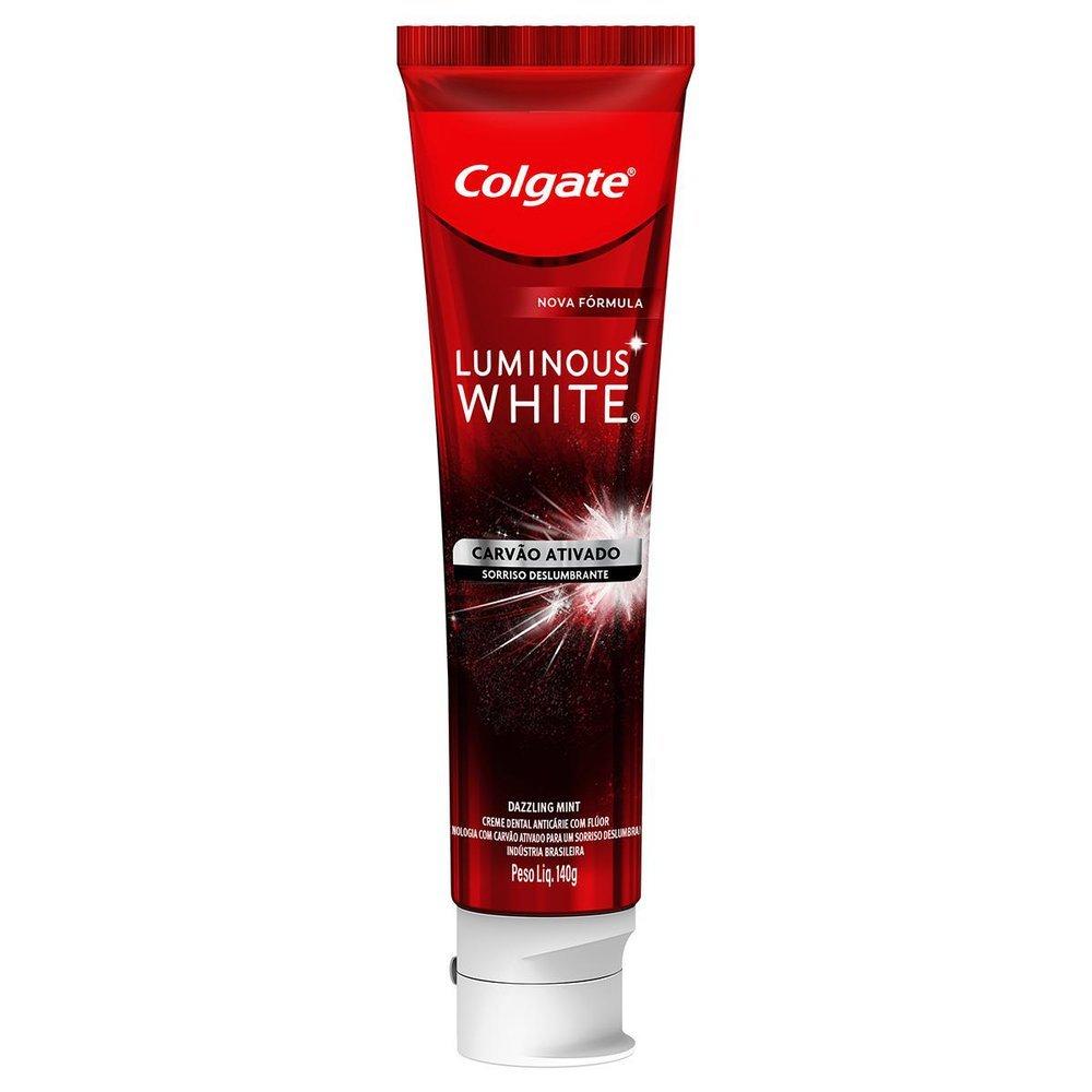 Creme Dental Clareador Colgate Luminous White Carvão Ativado 140g - 10