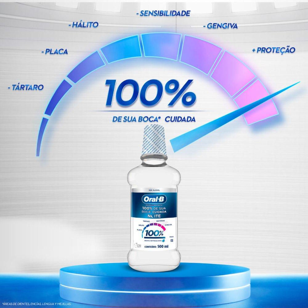 Enxaguatorio Bucal Oral-b 100% Noite Sem Álcool 500ml - 4