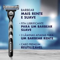 Kit Carga Para Aparelho De Barbear Gillette Mach3 4 Un + Grátis Creme De Barbear Rosto E Corpo 150ml - 6