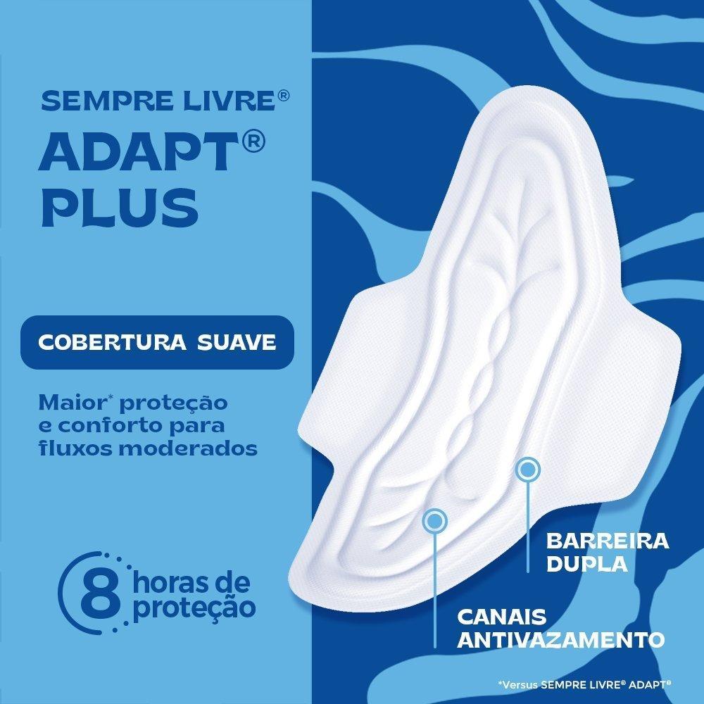 Absorvente Sempre Livre Adapt Plus Suave Com Abas Leve 16 Pague 14 - 3