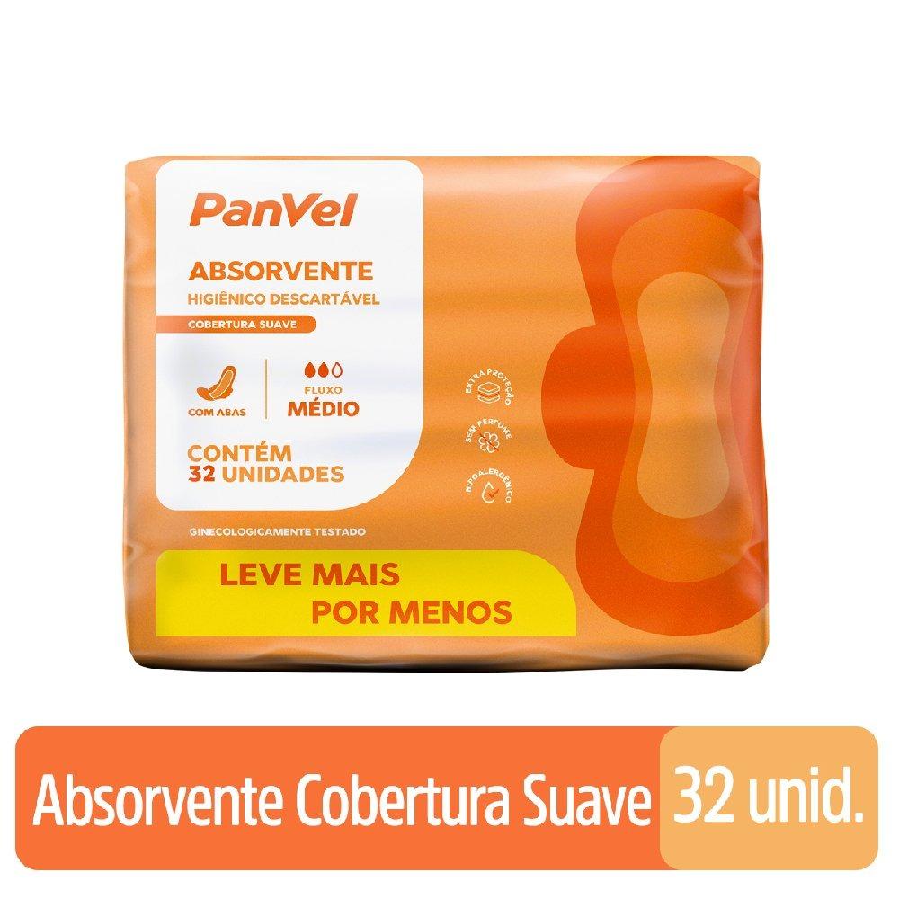 Absorvente Panvel Essencial Cobertura Suave Com Abas 32 Unidades - 1