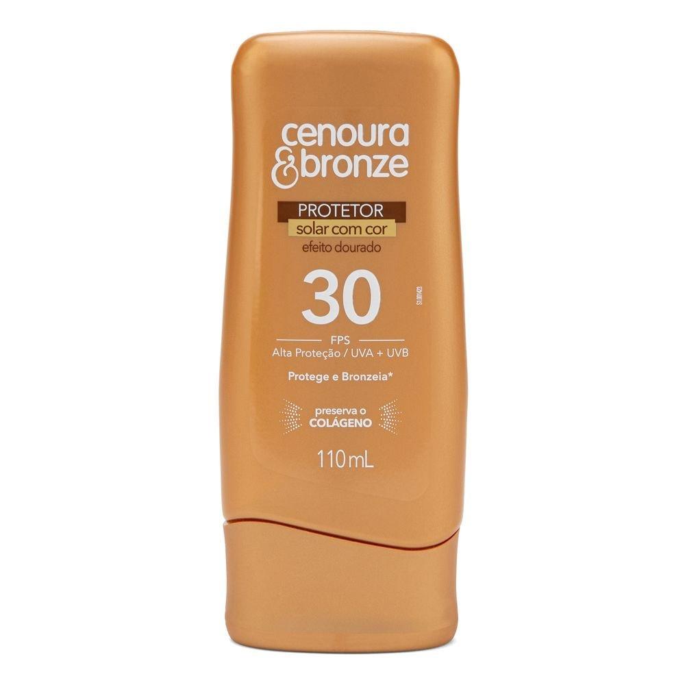 Protetor Solar Com Cor Fps 30 Cenoura E Bronze 110ml - 1