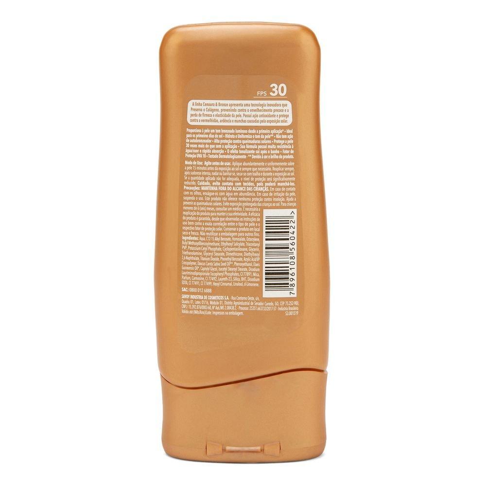 Protetor Solar Com Cor Fps 30 Cenoura E Bronze 110ml - 4