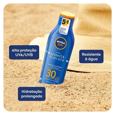 Protetor Solar Nivea Sun Protect Hidrata Fps 30 200ml