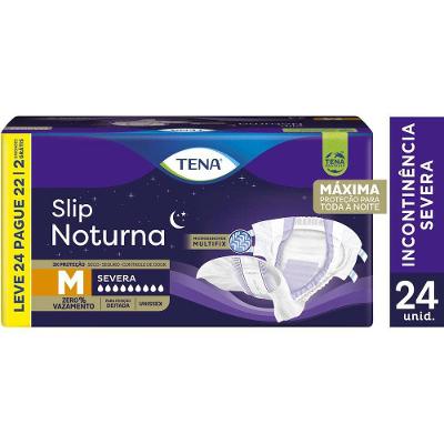 Fralda Geriátrica Tena Slip Noturno Embalagem Econômica M 24 Unidades