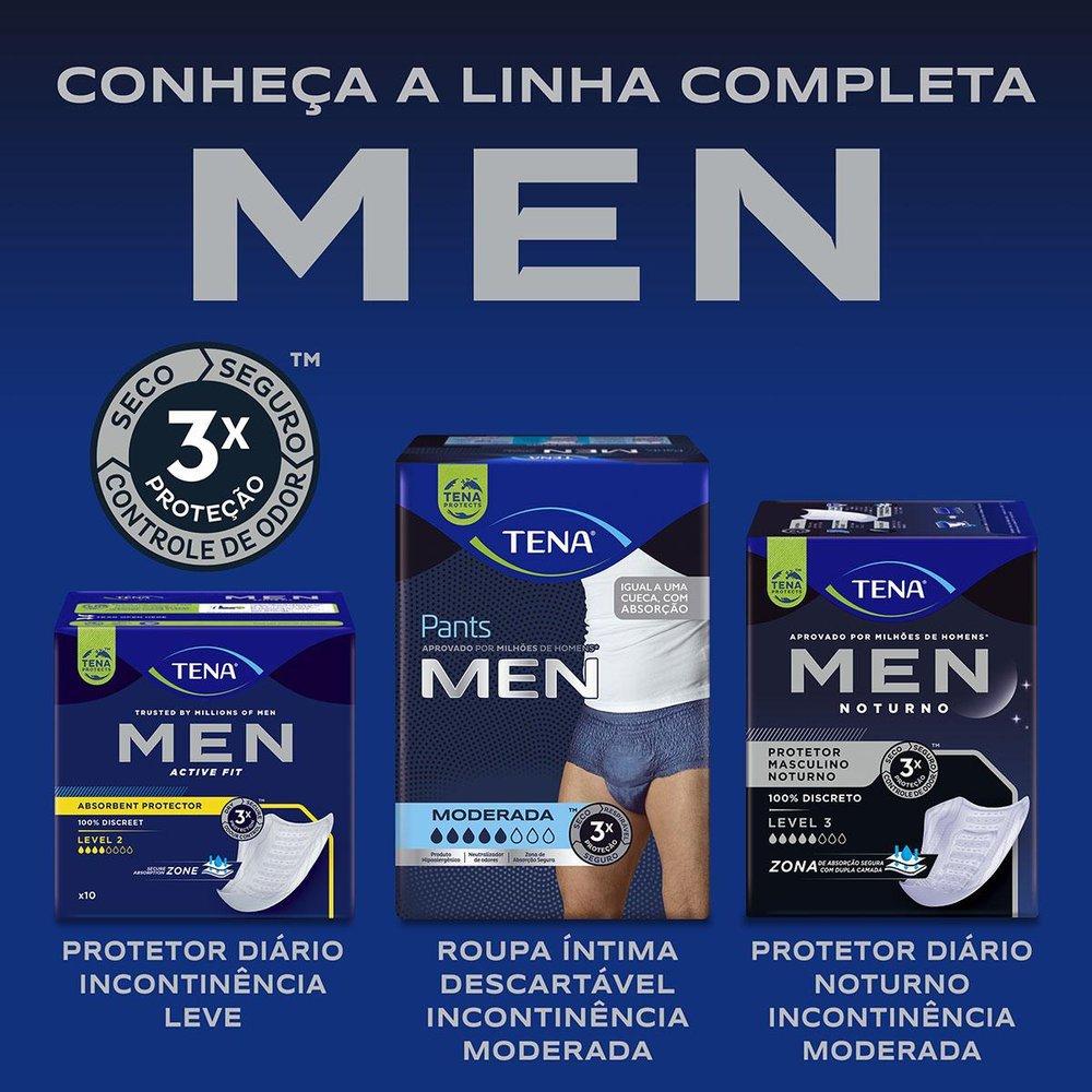 Absorvente Protetor Masculino Tena Men Level 3 Noturno 8 Unidades - 8