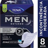 Absorvente Protetor Masculino Tena Men Level 3 Noturno 8 Unidades - 1