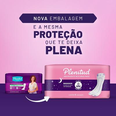 Absorvente Para Incontinência Plenitud Femme Noturno 8 Unidades