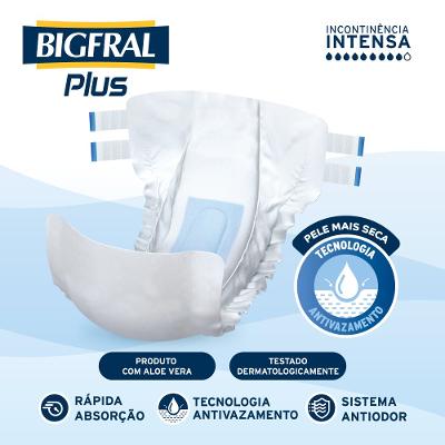 Fralda Adulto Bigfral Regular Plus P 9 Unidades