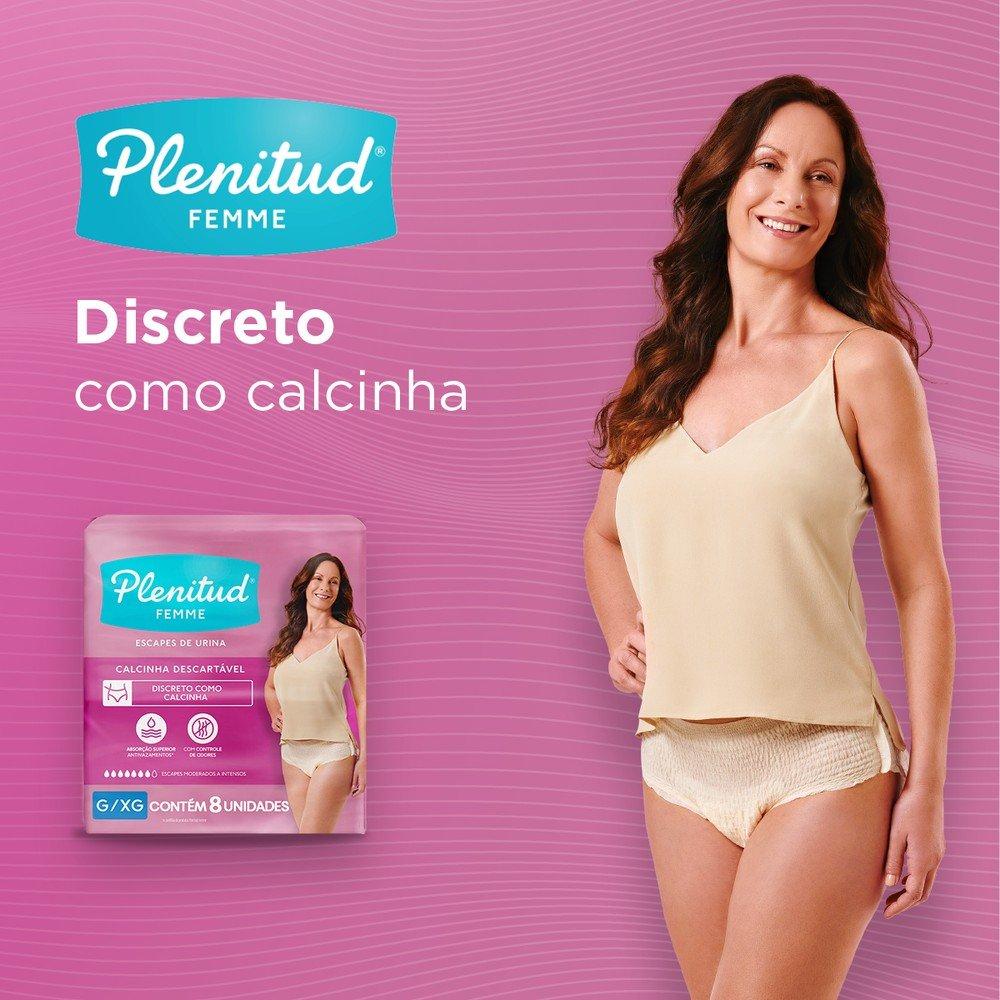 Roupa Íntima Feminina Plenitud Femme P/m Com 8 Unidades - 3