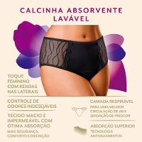 Calcinha Absorvente Lavável Tena Preta M - 8