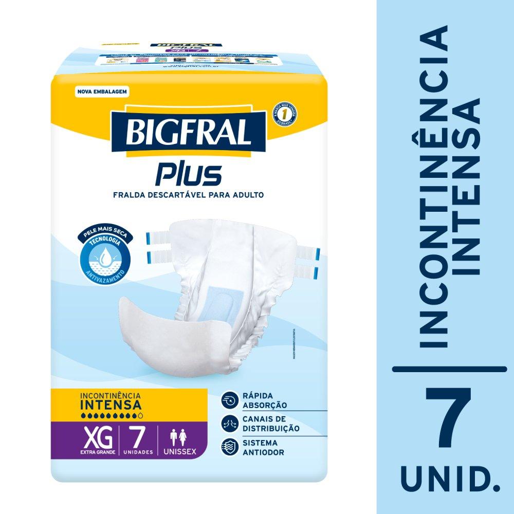 Fralda Adulto Bigfral Regular Plus Xg 7 Unidades - 1