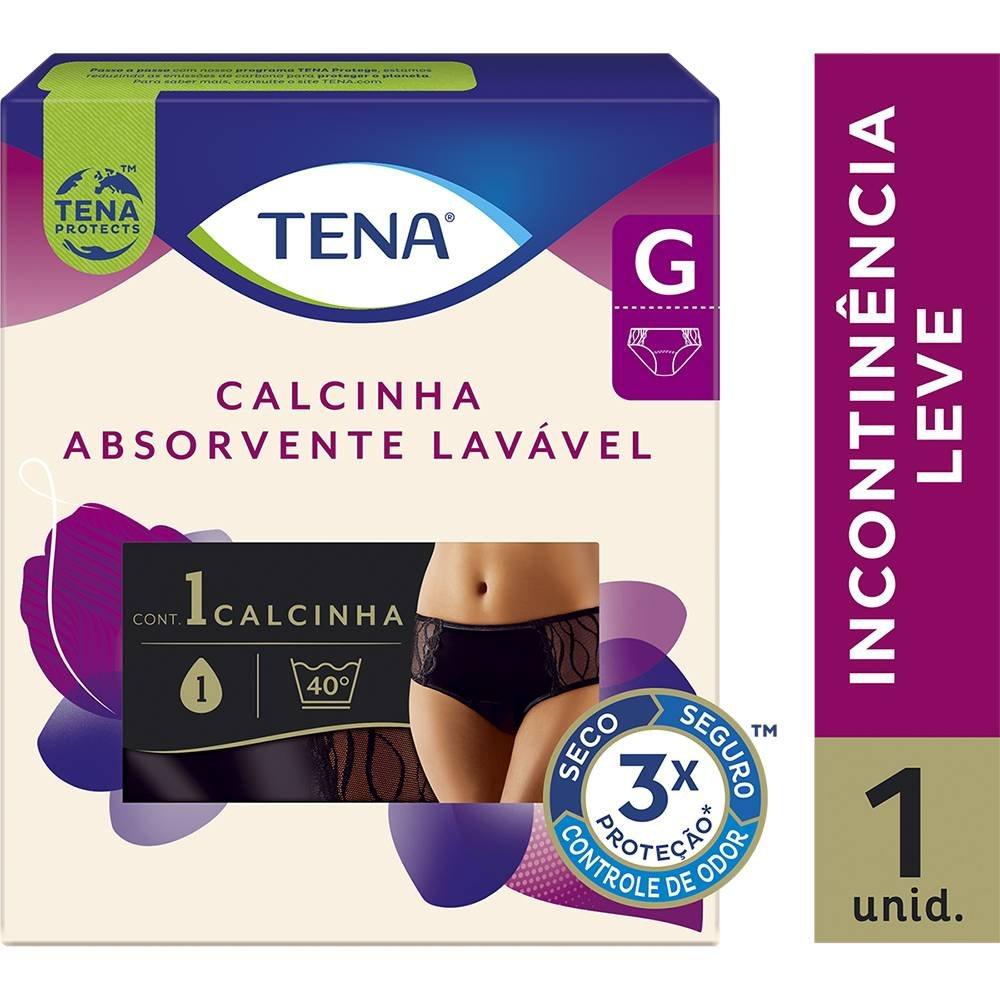 Calcinha Absorvente Lavável Tena Preta G - 1