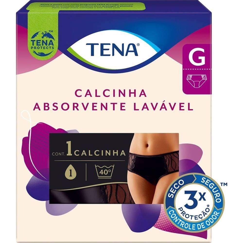 Calcinha Absorvente Lavável Tena Preta G - 2