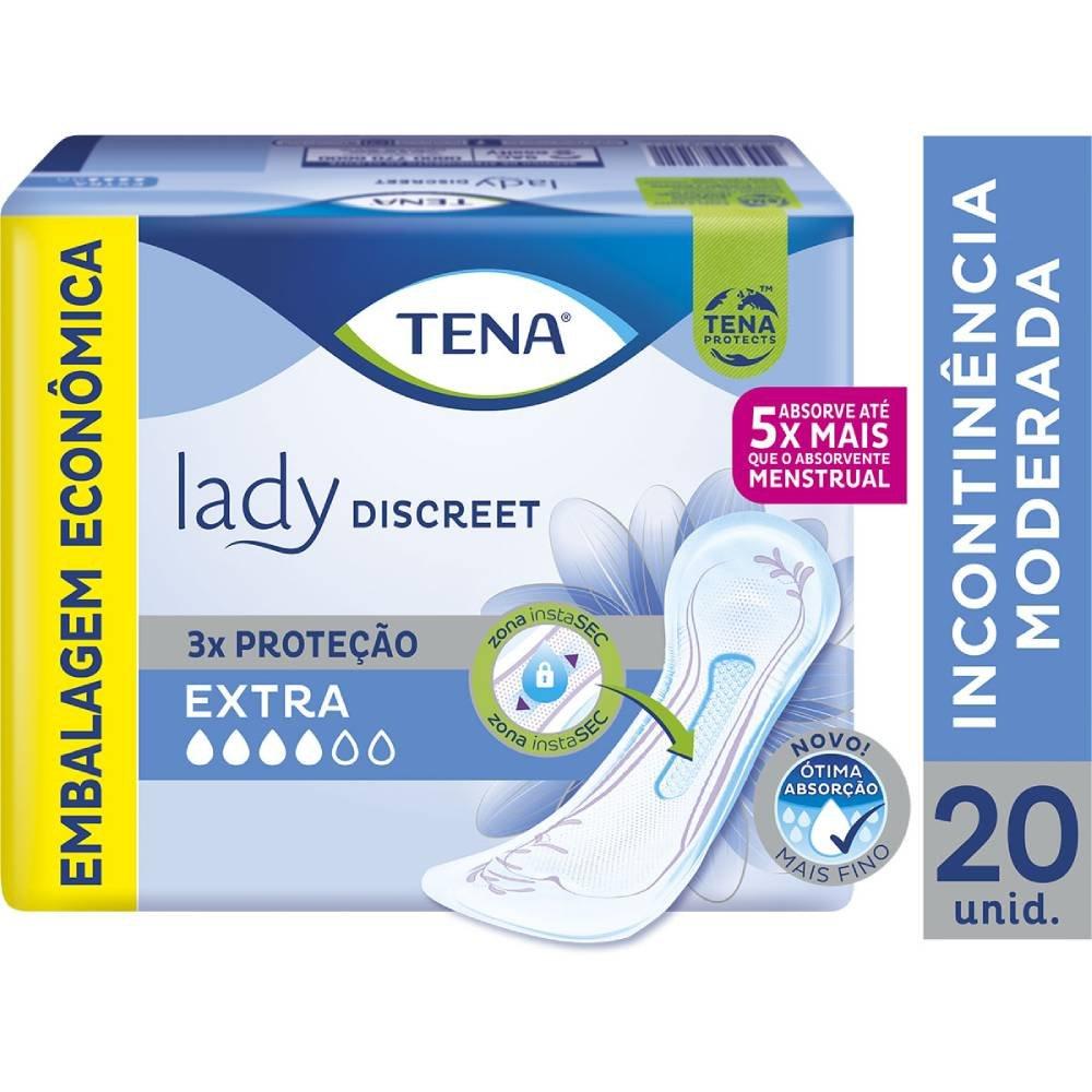 Absorvente Para Incontinência Urinária Tena Lady Discreet Extra 20 Unidades - 1