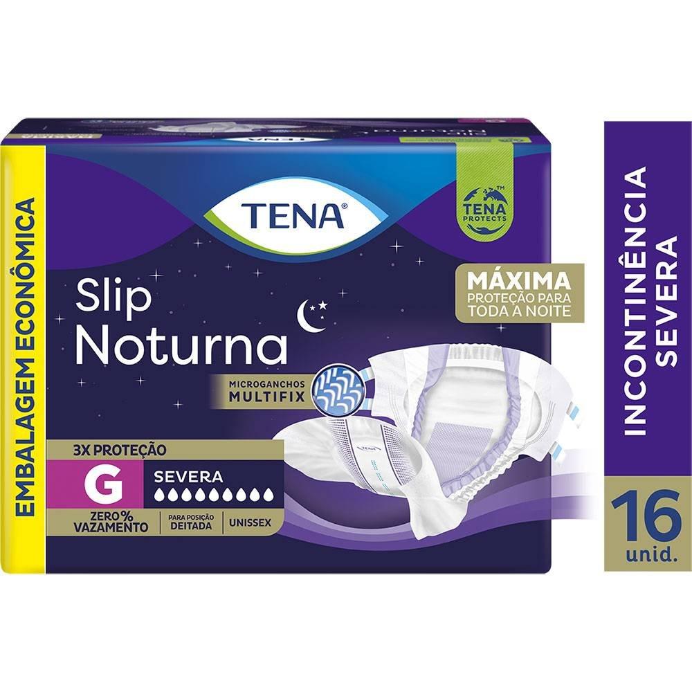 Fralda Geriátrica Tena Slip Noturna G 16 Unidades - 1