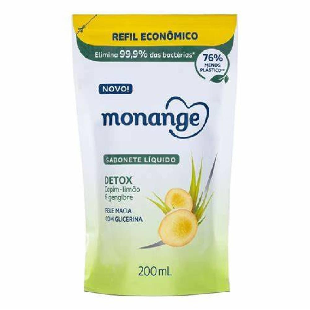 Sabonete Líquido Monange Detox Refil 200ml - 1